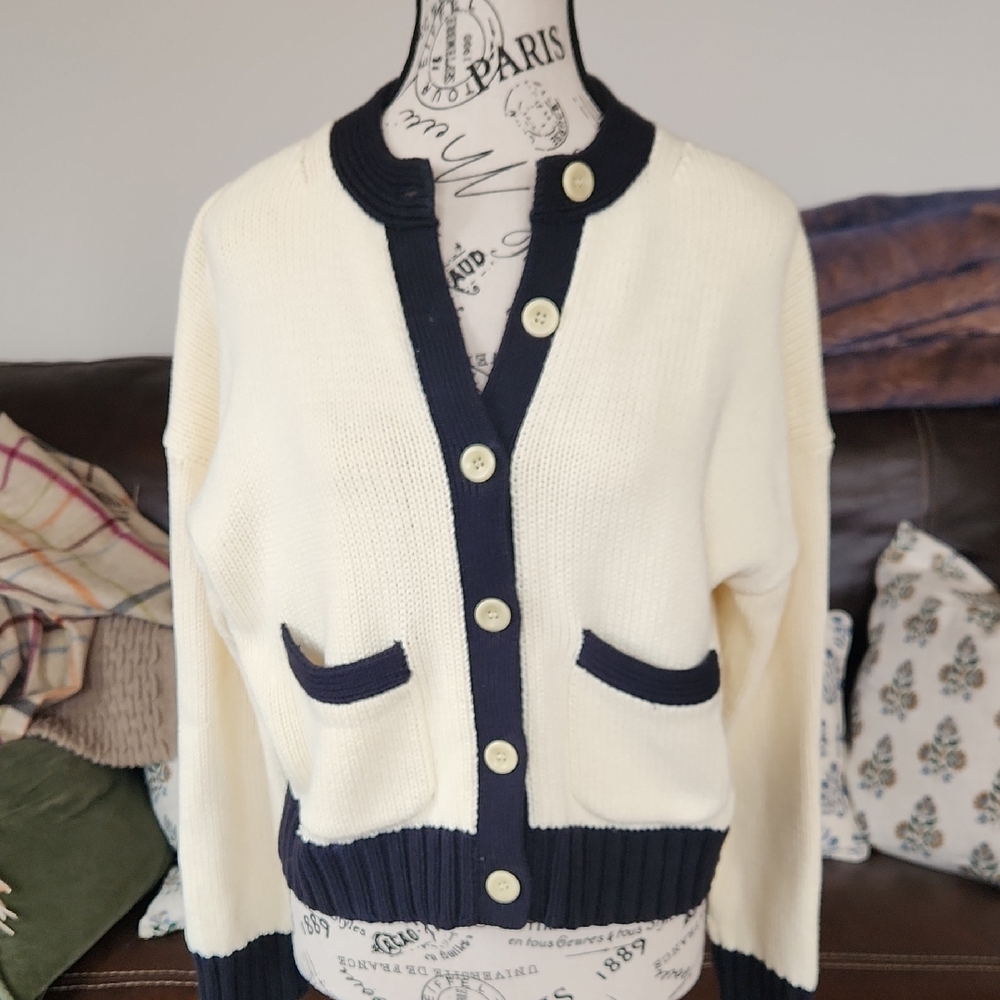 Alex Mill Colorblock Nico Cardigan SZ M